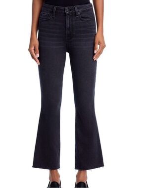 PAIGE Black Lotus “Claudine” High-Rise Flare Jeans Size 27